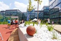 Multifunctional sport courts lively with sports